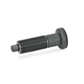 GN 613 Indexing Plungers, Steel / Plastic Knob Material: ST - Steel<br />Type: A - With knob, without lock nut