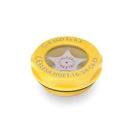 GN 543.6 ATEX-Sight Glasses, Plastic Type: A - with reflector