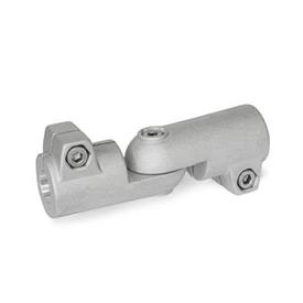 GN 286 Swivel Clamp Connector Joints, Aluminum Type: S - Stepless adjustment<br />Finish: BL - Plain finish, Blasted, matt