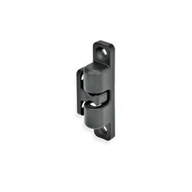 GN 4490 Ball Catches, zinc die casting Finish: SW - Black, RAL 9005, textured finish