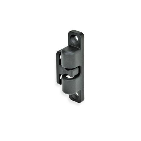 GN 4490 Kugelschnäpper, Zink-Druckguss Oberfläche: SW - schwarz, RAL 9005, strukturmatt