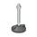 GN 345 Leveling Feet, Plastic / Steel Type: BG - With nut, with rubber pad