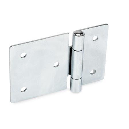 GN 136 Sheet Metal Hinges, Horizontally Elongated Material: ST - Steel
Type: B - With through-holes