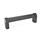 GN 335 Oval Tubular Handles, with Inclined Profile, Aluminum / Zinc die casting Type: A - Mounting from the back (threaded blind bore)
Finish: SW - Black, RAL 9005, textured finish