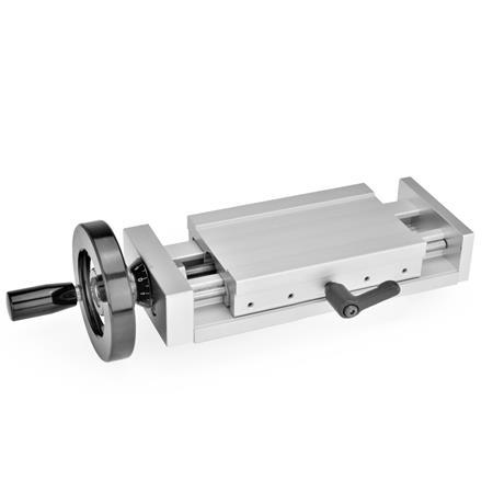 GN 900 Adjustable Slide Units, Aluminum Identification no.: 2 - With adjustable hand lever
Type: H - with handwheel