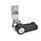 GN 115 Latches, Zinc Die Casting, with Operating Elements, Housing Collar Chrome Plated Type: HG - With lever