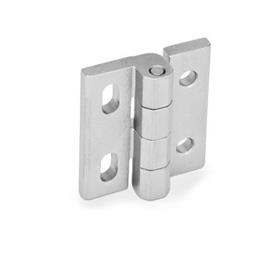 GN 235 Hinges, Stainless Steel , Adjustable Material: NI - Stainless steel<br />Type: DH - With through-holes, vertically adjustable<br />Finish: GS - Matte shot-blasted finish