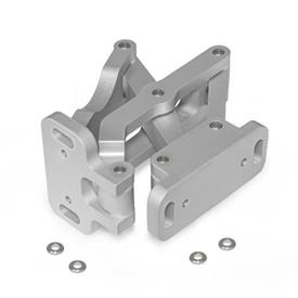 GN 7247 Multiple-Joint Hinges, Aluminum, Concealed, Opening Angle 180° 