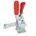 GN 810.3 Toggle Clamps, Operating Lever Vertical, with Lock Mechanism, with Horizontal Mounting Base Type: EL - Solid clamping arm, with clasp for welding