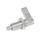 GN 721.5 Cam Action Indexing Plungers, Stainless Steel, without Locking Function, with 180° Limit Stop Type: RAK - Right-hand lock, with lock nut