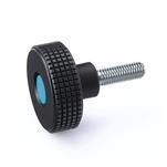 Knurled Screws, Plastic, Cover Cap Colored