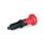 GN 617.2 Indexing Plungers, Threaded Body Plastic, Plunger Pin Steel, with Red Knob Type: C - With rest position, without lock nut
Material: ST - Steel