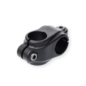 GN 132.9 Two-Way Connector Clamps, Plastic Color: S - Black, RAL 9005, matte finish