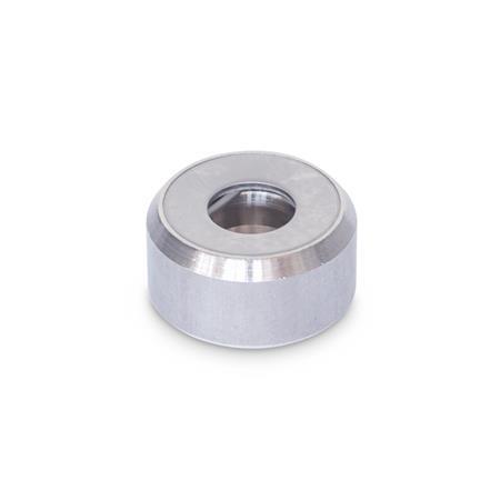 GN 6311.1 Stainless Steel Thrust Pads Type: A - Thrust pad surface plane, without plastic cap
Material: NI - Stainless steel