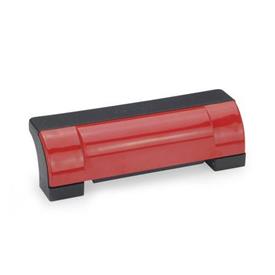 GN 630 Ledge Handles, Plastic Color: DRT - Red, RAL 3000, shiny