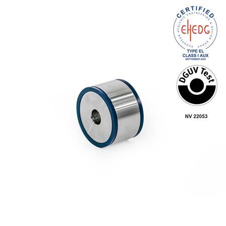 GN 6226 Separadores, acero inoxidable, diseño higiénico Tipo: A1 - Agujero pasante
Material (anillo de sellado): H - Caucho butadieno acrilonitrilo hidrogenado