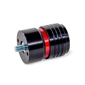 GN 1050 Quick Release Couplings Type: A - With threaded stud<br />Coding: L - Floating bearing