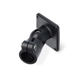 GN 282.9 Juntas para abrazaderas de conexión giratorias, plástico Color: SW - Negro, RAL 9005, acabado mate<br />x<sub>1</sub>: 75