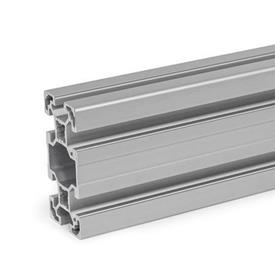 GN 10b Profilati di alluminio, sistema modulare b, scanalature aperte su tutti i lati, profilato di tipo leggero Dimensione del profilo: B-408010L<br />Finitura: N - Anodizzato, colore naturale