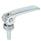 GN 927.2 Exzenterspanner mit Schraube, Hebel Stahl Form: B - Stahl-Auflagescheibe ohne Stellmutter