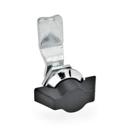 GN 115 Loquets avec éléments d'actionnement, bague de centrage chromée Type: SK - avec bouton à ailettes