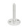 GN 23 Piedini di livellamento, acciaio INOX Tipo (base): D1 - Finitura tornita, con fondo in gomma, intarsiato, colore nero
Versione della vite: V - Senza dado, esagono esterno in alto e sede per chiave in basso