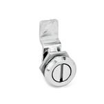 Latches, Small Type, Housing Collar Chrome Plated, with and without Lock
