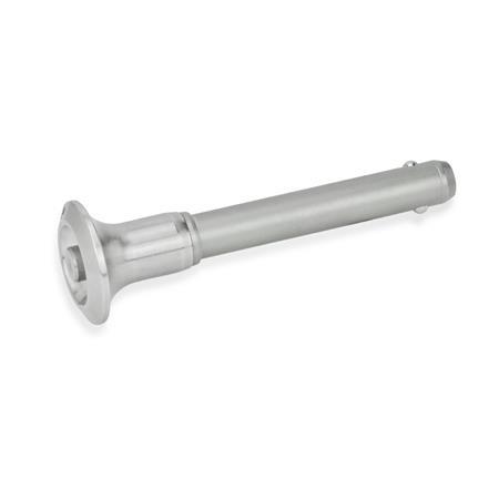 GN 113.10 Ball Lock Pins, Pin Stainless Steel, AISI 630 