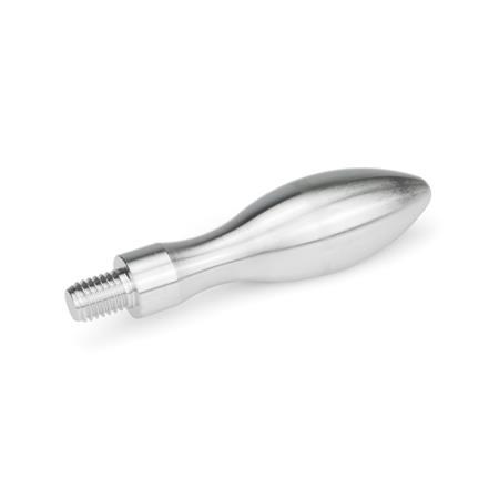DIN 39 Fixed Handles, Stainless Steel 