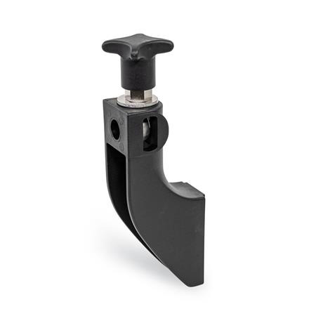 GN 6476 Side Guide Bracket, Plastic, Fixed, with Contact Edge 