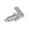 GN 721.6 Cam Action Indexing Plungers, Stainless Steel, with Locking Function, with 180° Limit Stop Type: RAK - Right-hand lock, with lock nut