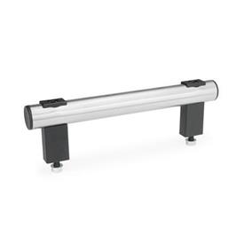 GN 666.1 Tubular Handles, Tube Aluminum / Stainless Steel Material / Finish: NG - ground, matte shiny finish