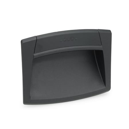 GN 731 Poignées encastrables, de type à clipser, plastique Couleur: SG - gris foncé, RAL 7021, finition mat