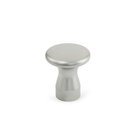 GN 75.5 Mushroom Shaped Knobs, Stainless Steel Type: D - With internal thread
Finish: MT - Matte shot-blasted finish