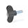 GN 633 Wing Screws, Plastic Color of the cover cap: DGR - Gray, RAL 7035, matte finish