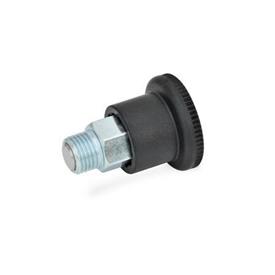 GN 822 Mini Indexing Plungers, Covered Indexing Mechanism Material: ST - Steel<br />Type: C - With rest position