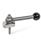 GN 918.5 Eccentric Cams, Stainless Steel, Radial Clamping, Screw from the Operator's Side Type: GVS - With ball lever, straight (serration)
Clamping direction: R - By clockwise rotation (drawn version)