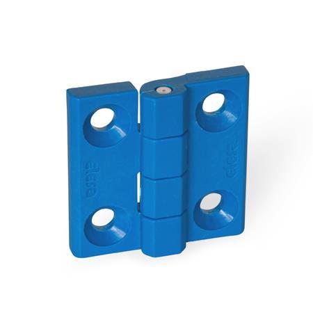 GN 237.1 Hinges, Detectable, FDA Compliant Plastic Type: A - 2x2 bores for countersunk screws
Material / Finish: VDB - Visually detectable