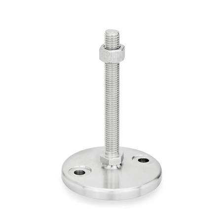 GN 23 Stainless Steel Leveling Feet Type (Foot plate): D0 - Fine turned, without rubber underlay
Version of the screw: SK - With nut, external hexagon at the bottom