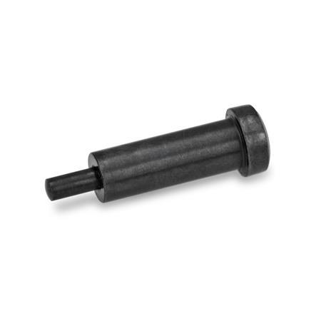 GN 614.6 Spring Plungers, without Thread, with Collar Type: K - Steel, standard spring load