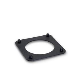 GN 148.2 Rubber Pads for Leveling Feet GN 148 Type: B - For four-hole flange (d<sub>1</sub> = 113 / 126)