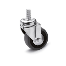 GN 22870 Light Duty Casters, Wheel Tread Rubber, Wheel Core Polypropylene, Light Version Bearing type: G - Friction bearing<br />Type (bracket): G - Swivel bracket with threaded stud<br />Coding: L - Light version