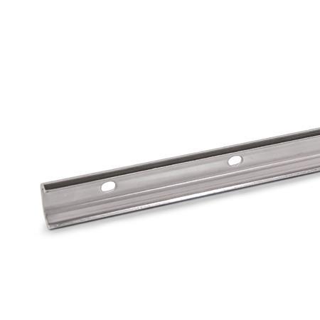 GN 2492 Cam Roller Linear Guide Rails, Stainless Steel, for Linear Guide Rail Systems 