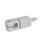 GN 487 Kugelgelenk-Klemmhalter, Aluminium Form: Q - mit Querbohrung
Kennzeichen: S - Kugelstück mit Außengewinde
Kennziffer: 2 - Klemmung mit Gewindestift
Oberfläche: EL - eloxiert, naturfarben
