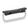 GN 425.9 Folding Handles, Stainless Steel Type: B - Mounting the operator's side with through hole
Identification no.: 2 - Handle 90° foldaway, with retaining springs
Finish: SW - Black, RAL 9005, textured finish