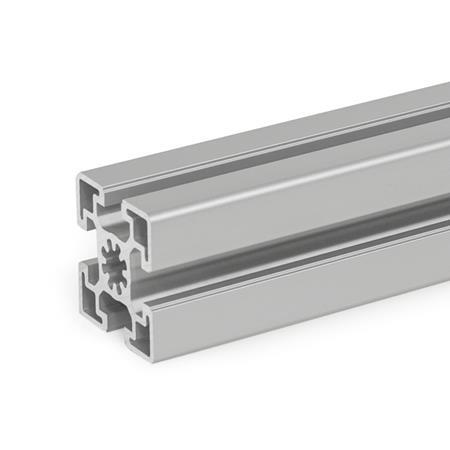 GN 10b Perfiles de aluminio, sistema modular-b, con ranuras abiertas en todos los lados, perfil tipo pesado Tamaño del perfil: B-454510S
Acabado: N - Anodizado, color natural