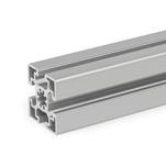 Perfiles de aluminio, sistema modular-b, con ranuras abiertas en todos los lados, perfil tipo pesado