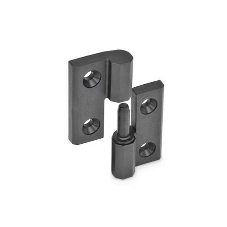 GN 337.1 Hinges, Plastic, Detachable Identification no.: 1 - Fixed bearing (pin) right