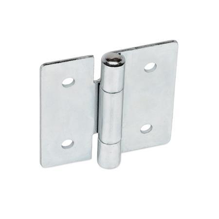 GN 136 Sheet Metal Hinges, Square or Vertically Elongated Material: ST - Steel
Type: B - With through-holes