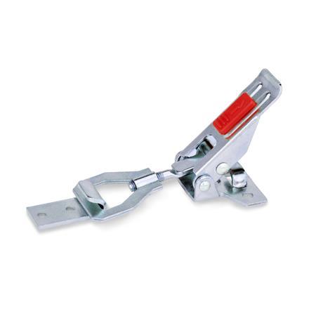 GN 831.2 Toggle Latches, Steel / Stainless Steel, with Safety Catch Material: ST - Steel